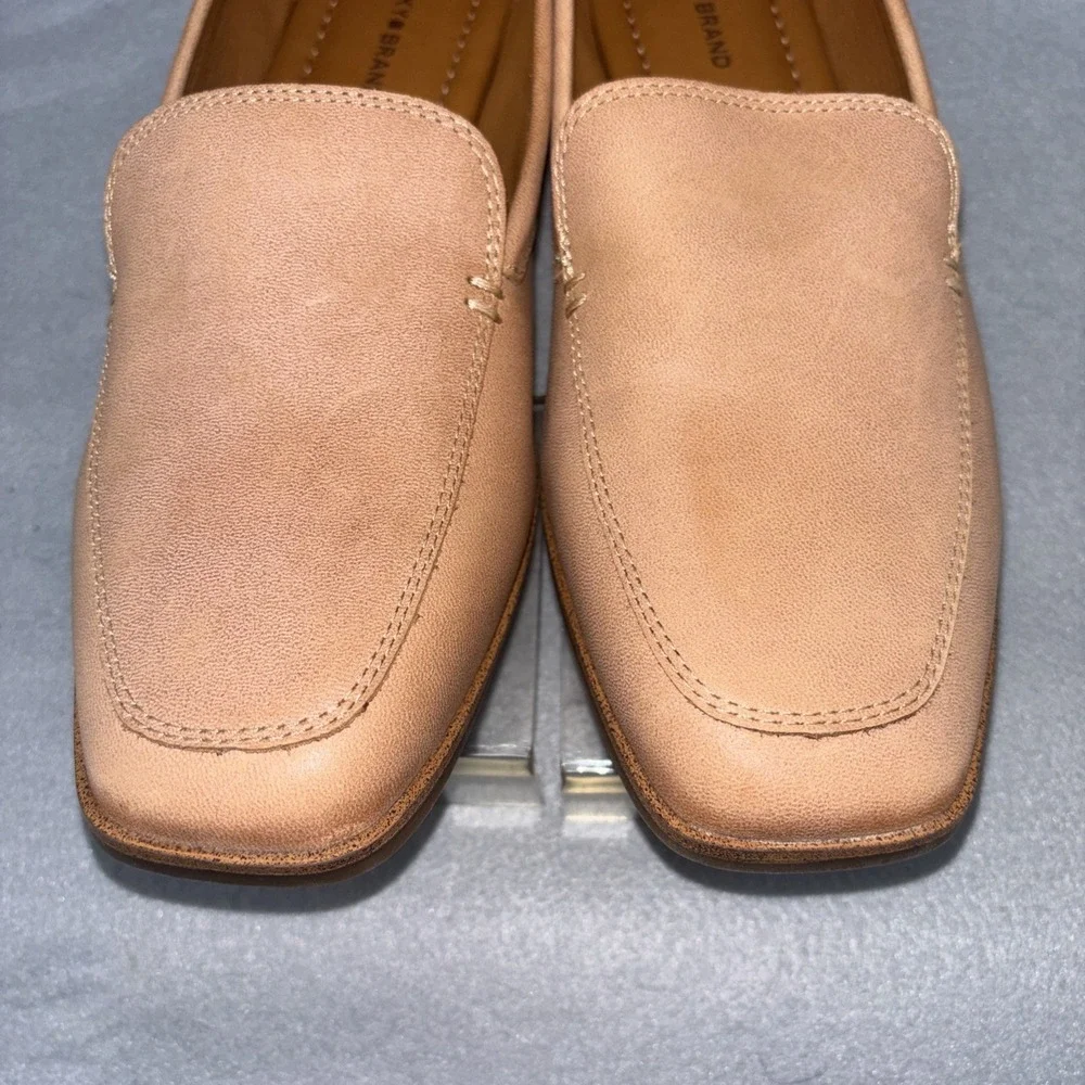 Lucky Brand Laurien Leather Slip On Loafers Shoes Pinky Beige Women's Size 9.5M